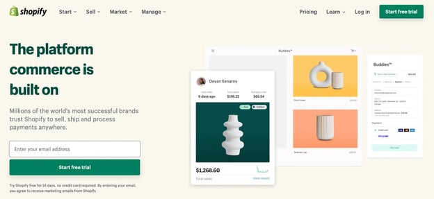 best ecommerce website builders: shopify